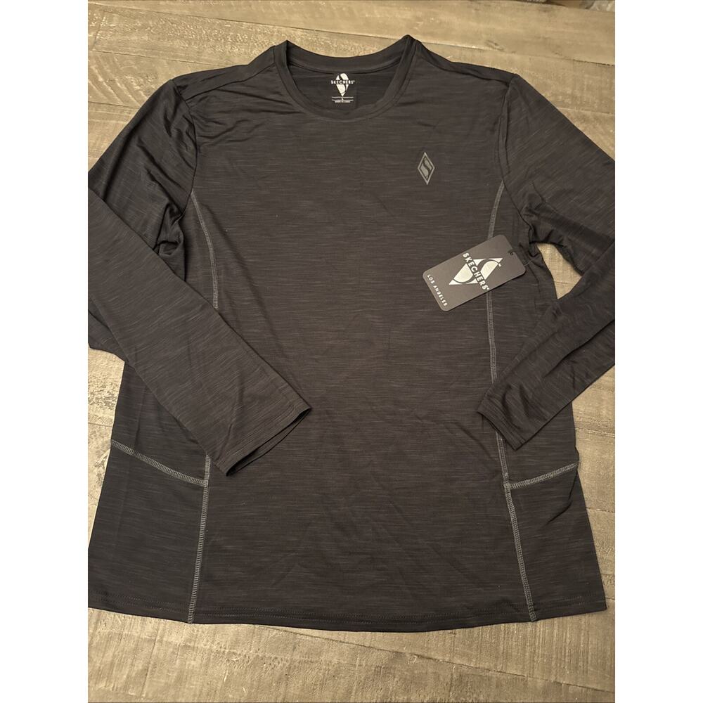 Skechers Los Angeles Men's Long Sleeve Running Size L Black New with Tags